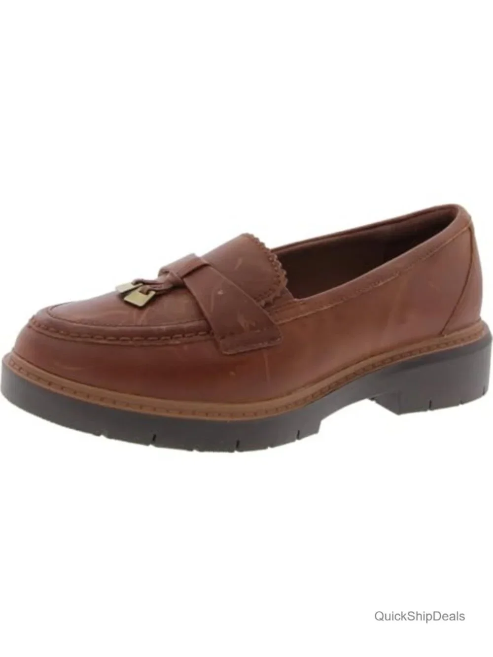 Women's Faux Leather Slip-On Loafer Flat 1.6